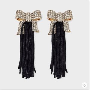 NWT Rhinestones and tassel earrings